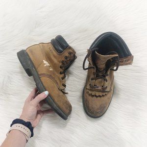 RED WING SHOES Kiltie Fringe Steel Toe Boot SZ 8.5